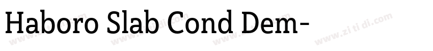 Haboro Slab Cond Dem字体转换